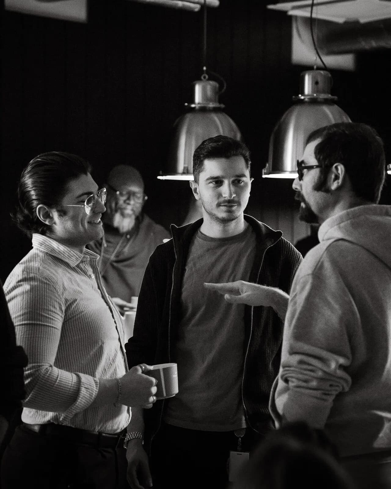 Ömer Kadir Kurt of Fragnatique networking with fellow founders at the Tehnopol Startup Incubator