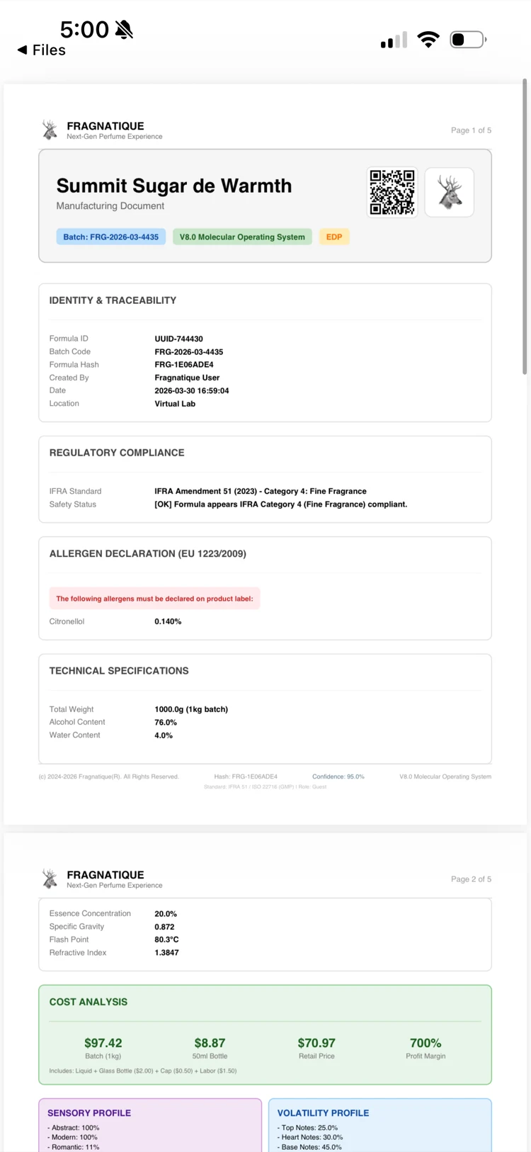 Branded PDF export